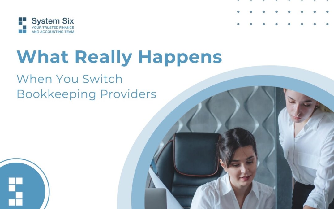 Switching bookkeeping providers with a professional team reviewing financial data during a smooth transition