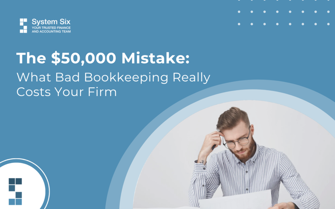 Business owner reviewing financial documents, illustrating the hidden costs and financial impact of bad bookkeeping on growing firms.
