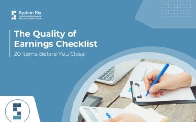The Quality of Earnings Checklist: 20 Items Before You Close